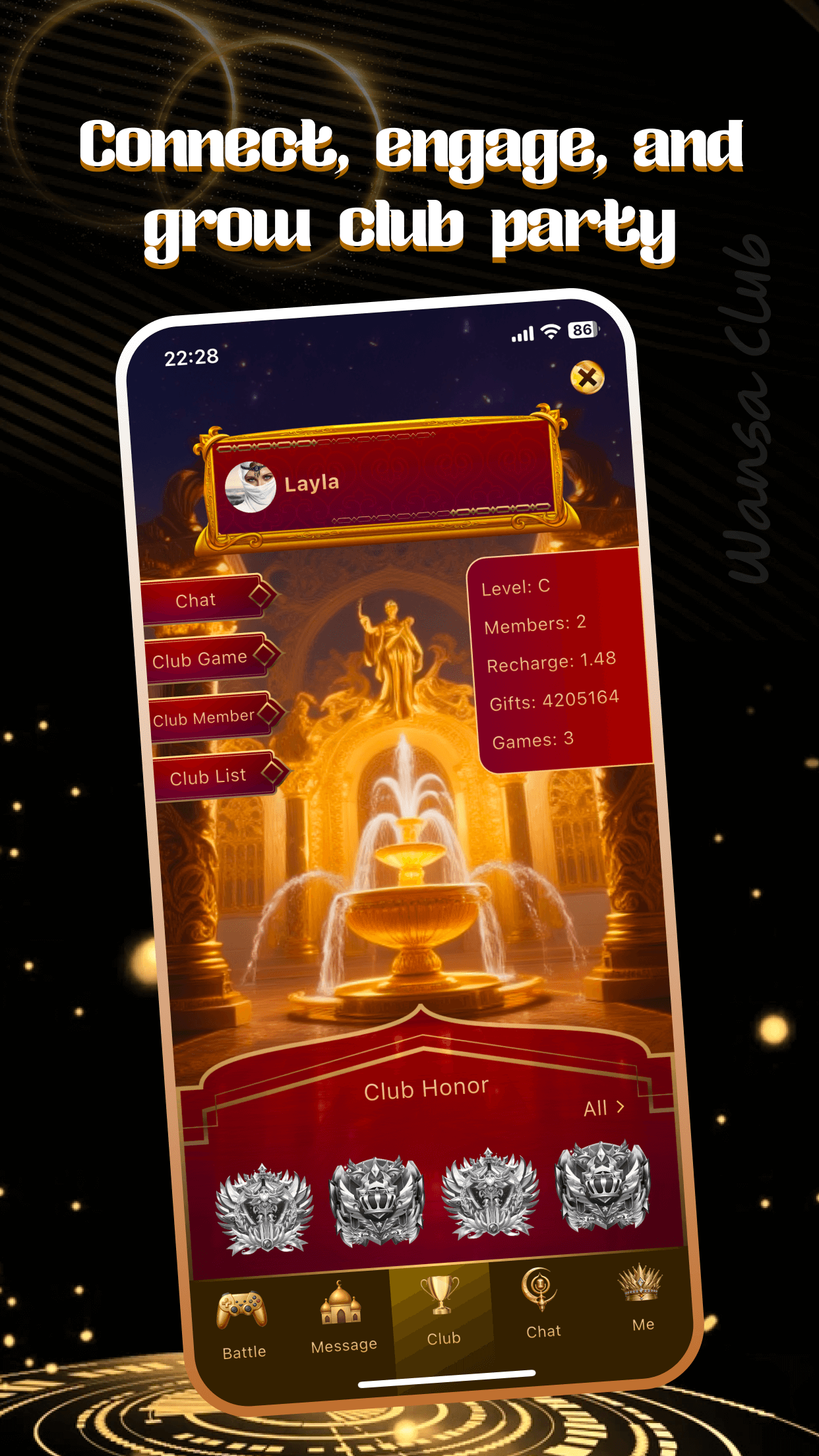 Wansa Club App Screenshot 2